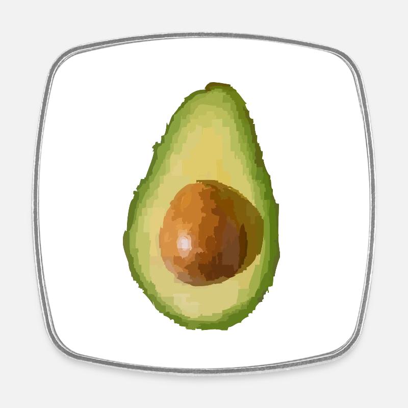Avocat - Magnet carré - blanc