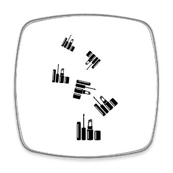 Make Up Kosmetik Icon - Viereckiger Kühlschrankmagnet - Weiß - Vorne