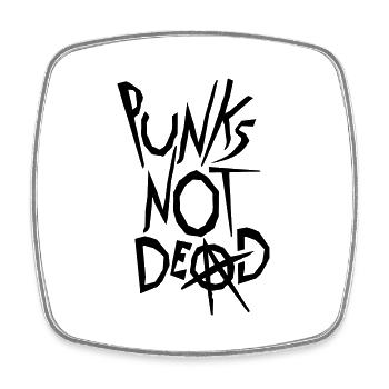 punks not dead Zitat - Viereckiger Kühlschrankmagnet - Weiß - Vorne