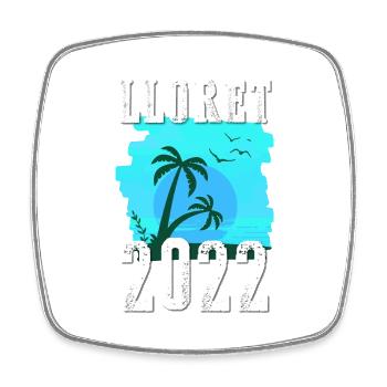 Lloret De Mar 2022 Palm Trees - Square fridge magnet - white - Front