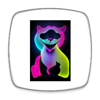 Le chat - Magnet carré - blanc - Devant