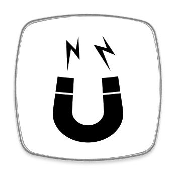 Symbol Magnet Logo Flashes - Square fridge magnet - white - Front
