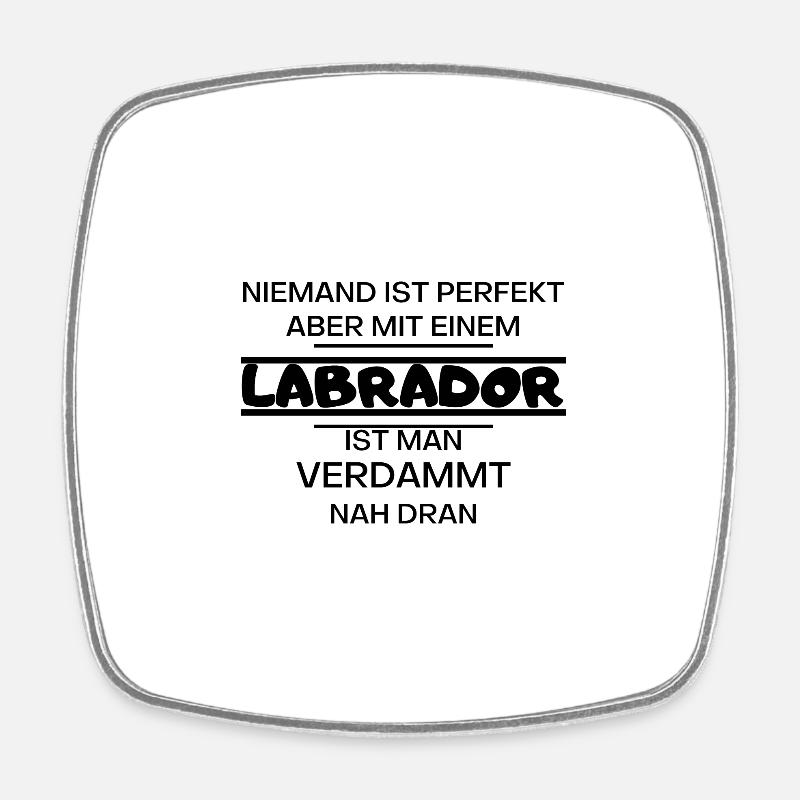 Labrador - Viereckiger Kühlschrankmagnet - Weiß