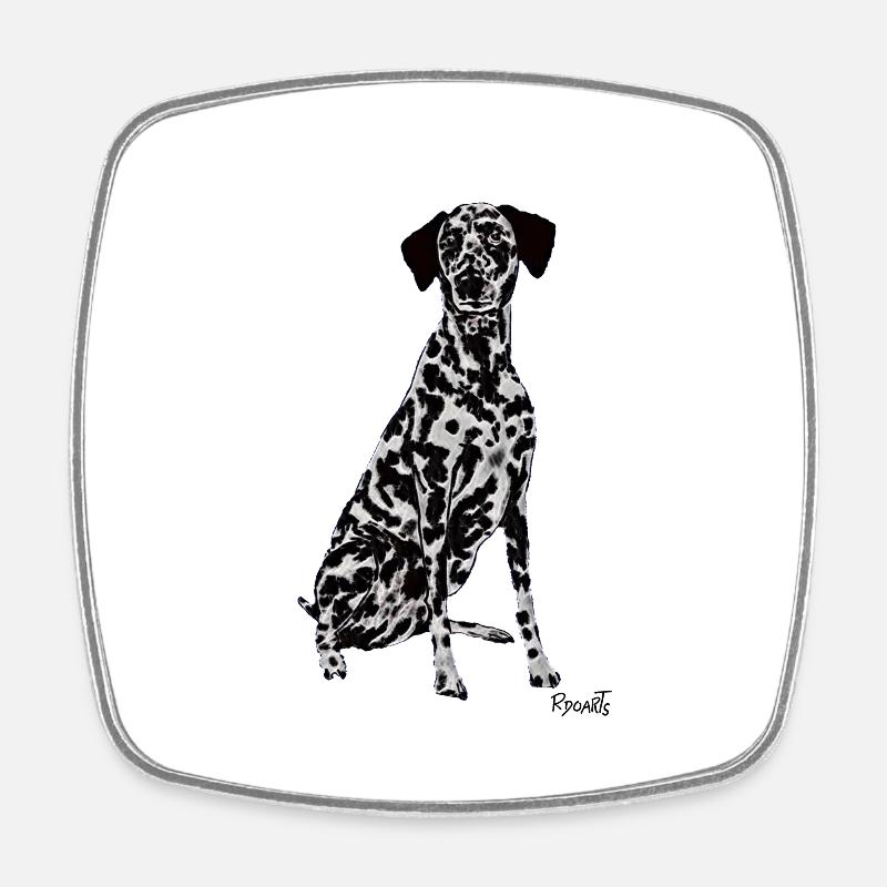 Beau chien dalmate - Magnet carré - blanc