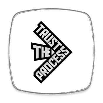 trust the process Quote - Square fridge magnet - white - Front