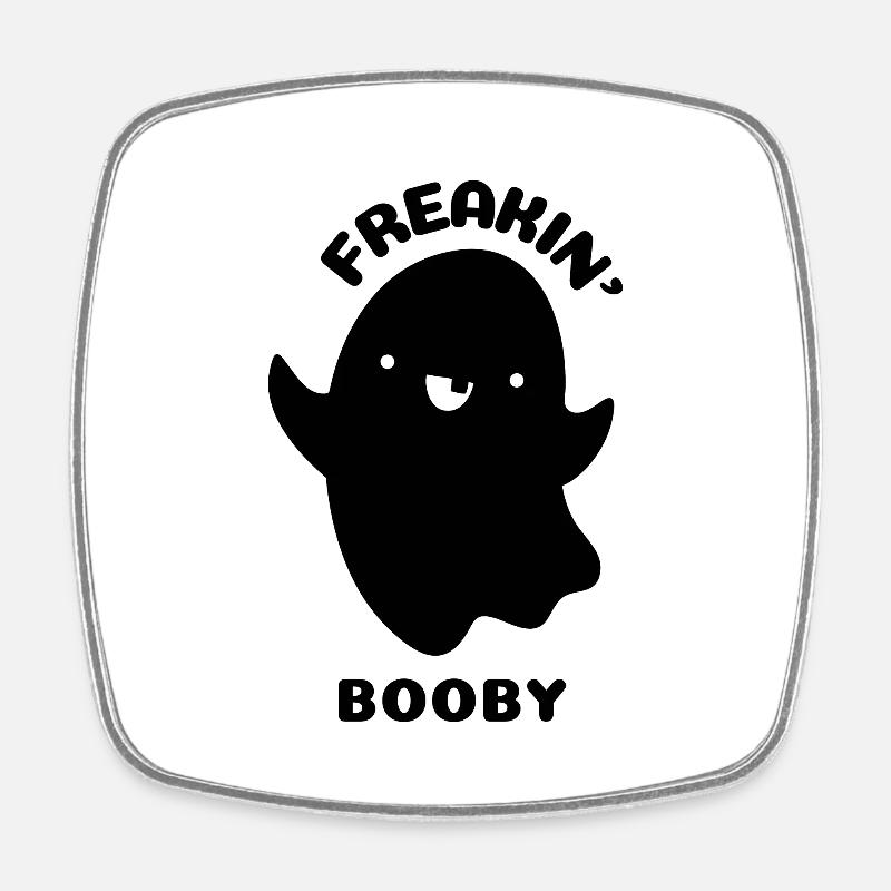 FREAKIN BOOBY - Square fridge magnet - white