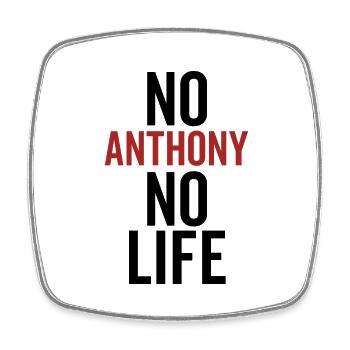 Kein Anthony Kein Leben - Viereckiger Kühlschrankmagnet - Weiß - Vorne
