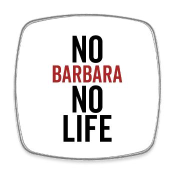 Nein Barbara Kein Leben - Viereckiger Kühlschrankmagnet - Weiß - Vorne