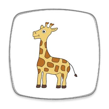 Giraffe - Viereckiger Kühlschrankmagnet - Weiß - Vorne