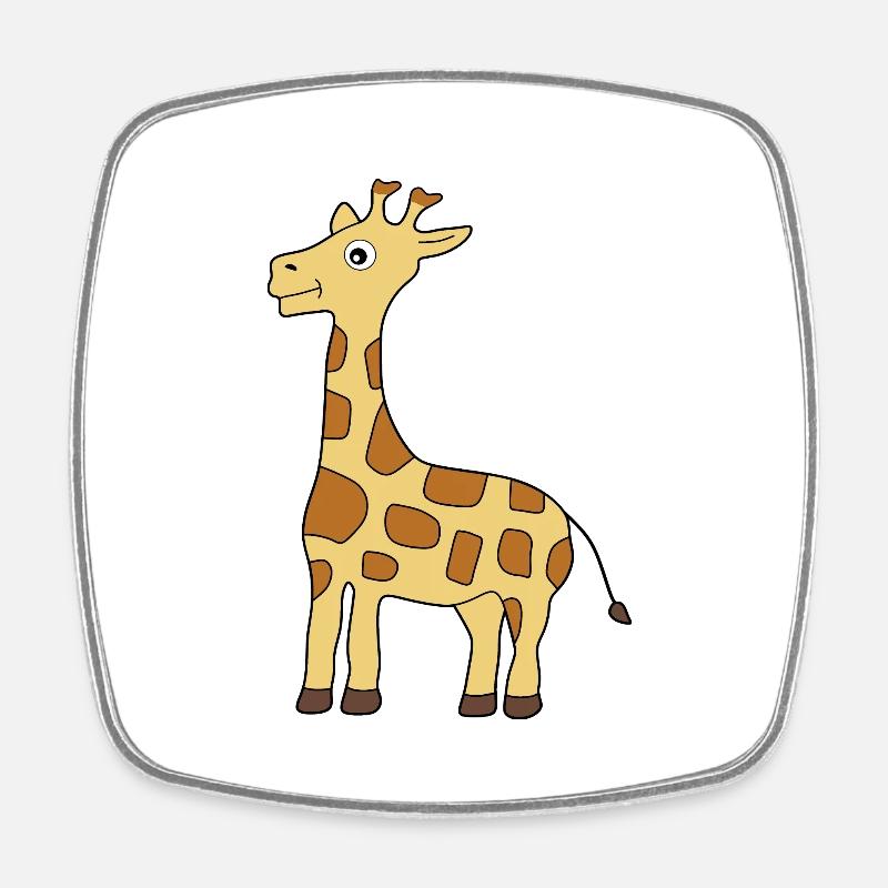 Giraffe - Viereckiger Kühlschrankmagnet - Weiß
