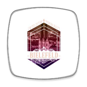 Bielefeld Allemagne Ville Skyline Home Love - Magnet carré - blanc - Devant