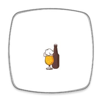 Design for real beer fanatics - Square fridge magnet - white - Front