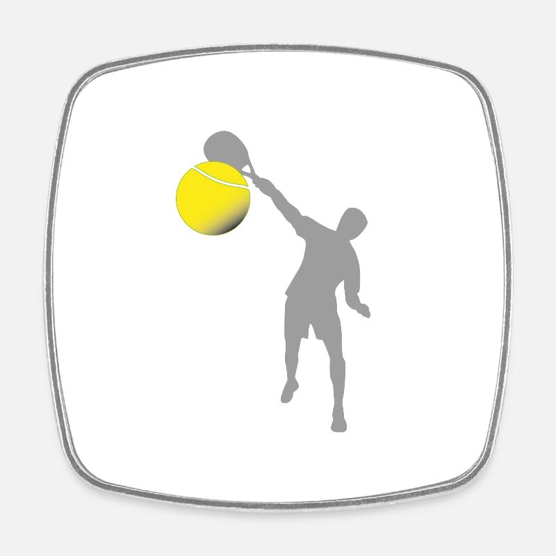Padel man - Square fridge magnet - white