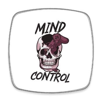 Conception de jeu de contrôle mental - Magnet carré - blanc - Devant
