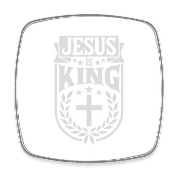 jesus is king Zitat - Viereckiger Kühlschrankmagnet - Weiß - Vorne