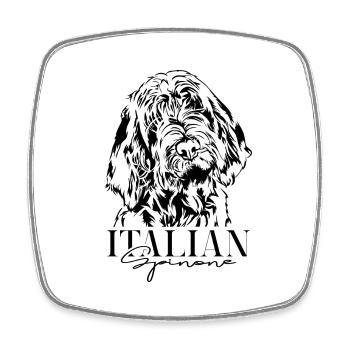 SPINONE Italien Chien Portrait Chien Chiens Wilsigns - Magnet carré - blanc - Devant