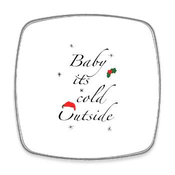 Baby its cold outside - Viereckiger Kühlschrankmagnet - Weiß - Vorne
