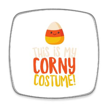 Ceci est mon costume de Corny - Magnet carré - blanc - Devant