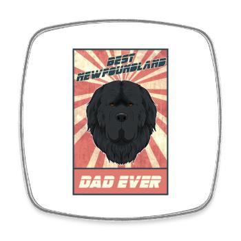 Meilleur père de Terre-Neuve de tous les temps I Terre-Neuve amoureux - Magnet carré - blanc - Devant
