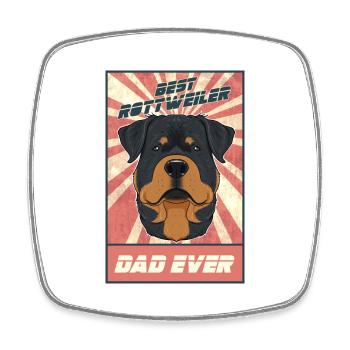 Best Rottweiler Dad Ever I Rottweiler Lover - Viereckiger Kühlschrankmagnet - Weiß - Vorne