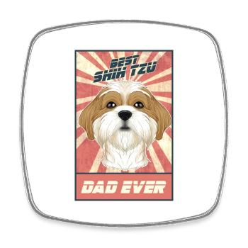 Best Shih Tzu Dad Ever I Shih Tzu Lover - Square fridge magnet - white - Front