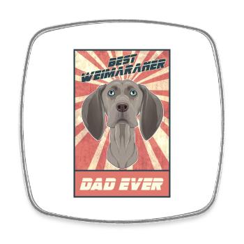 Best Weimaraner Dad Ever I Weimaraner Lover - Viereckiger Kühlschrankmagnet - Weiß - Vorne