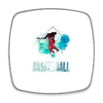 Basketball Basketball Player Dunking Splash Colorful - Square fridge magnet - white - Front