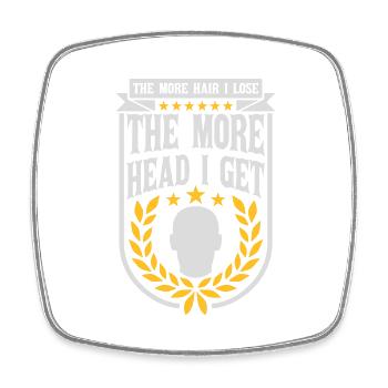 I get more head - Viereckiger Kühlschrankmagnet - Weiß - Vorne