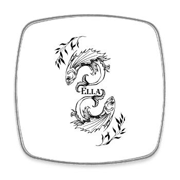 Astrological sign Pisces Ella - Square fridge magnet - white - Front