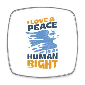 Human Rights Peace - Square fridge magnet - white - Front