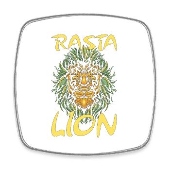 Rasta Löwe Rastafari Geschenk - Viereckiger Kühlschrankmagnet - Weiß - Vorne