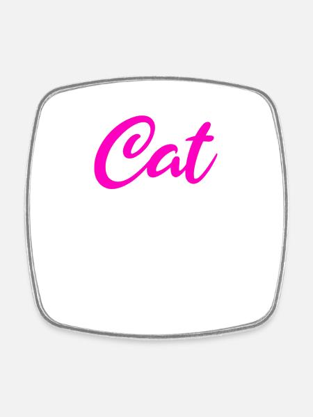 Cat Mom Geschenk white - Viereckiger Kühlschrankmagnet - Weiß