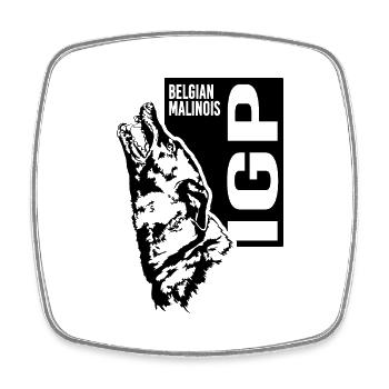 IGP Belgian Malinois Dog Sport Dog Wilsigns - Square fridge magnet - white - Front