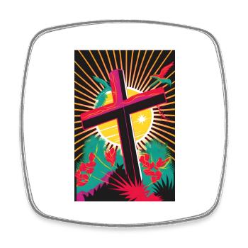 Christentum Ostern Christ Geschenk - Viereckiger Kühlschrankmagnet - Weiß - Vorne