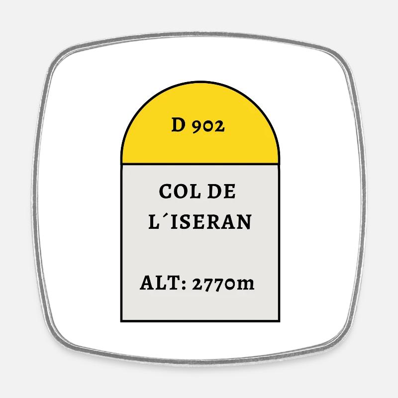 Col de l’Iseran - Magnet carré - blanc