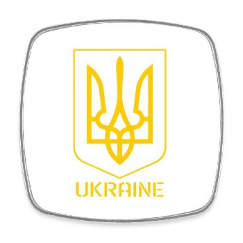 Ukraine Tryzub - Square fridge magnet - white - Front