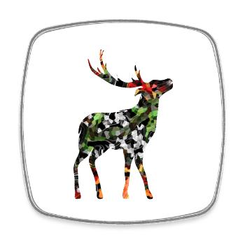Deer - Square fridge magnet - white - Front