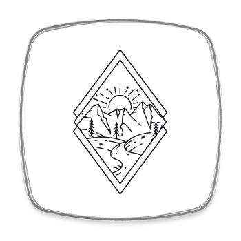 Cadeau d’aventure en montagne Dire Randonnée alpiniste - Magnet carré - blanc - Devant