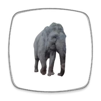 Elefant - Viereckiger Kühlschrankmagnet - Weiß - Vorne