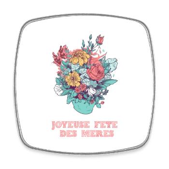 Joyeuse fête des mères - Magnet carré - blanc - Devant