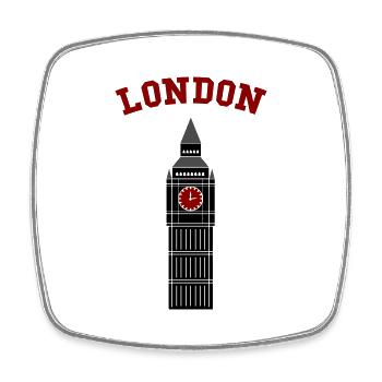 London Big Ben - Square fridge magnet - white - Front