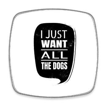 beagle daddy owner birthday present birthday - Square fridge magnet - white - Front