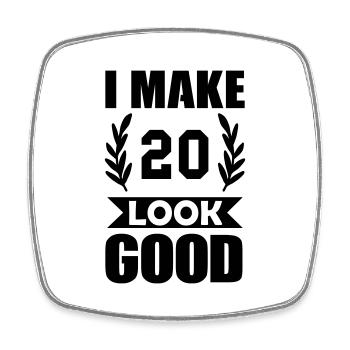look good 20 - Viereckiger Kühlschrankmagnet - Weiß - Vorne