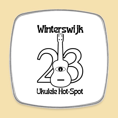 Ukulele Hotspot WInterswijk 2023 - Viereckiger Kühlschrankmagnet