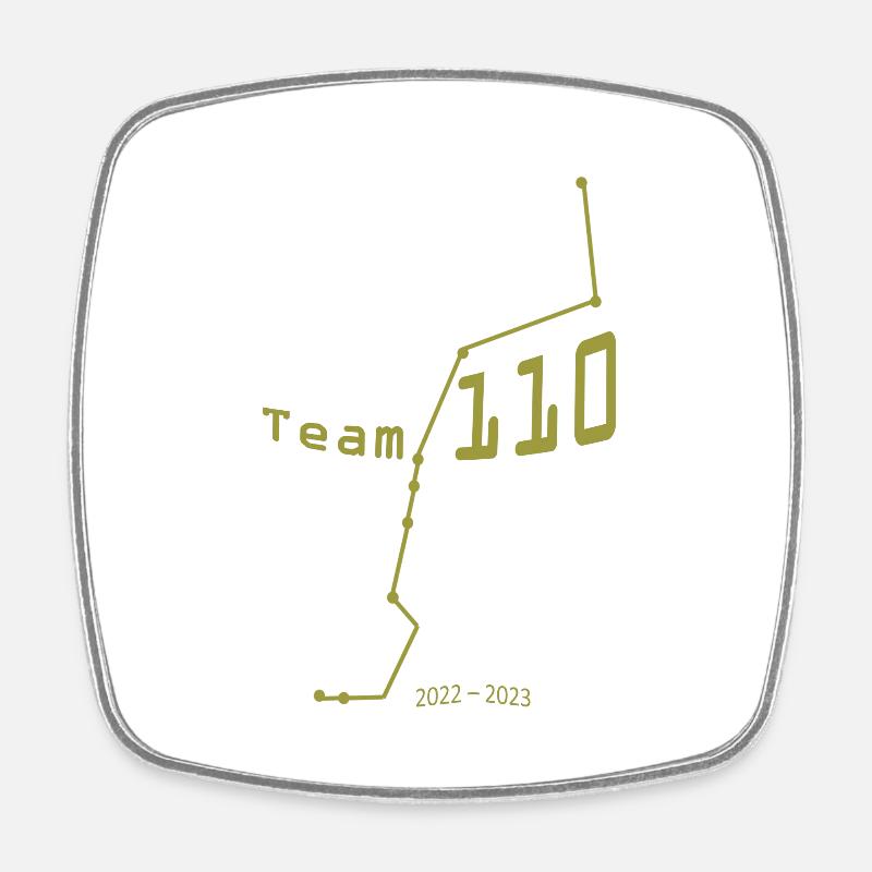Team 110 design 01 - Magnet carré - blanc