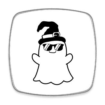 ghost cool - Viereckiger Kühlschrankmagnet - Weiß - Vorne