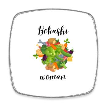Bokashi for women - Square fridge magnet - white - Front