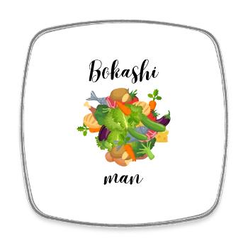 Bokashi for men - Square fridge magnet - white - Front