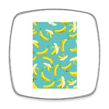 Motif banane - Magnet carré - blanc - Devant