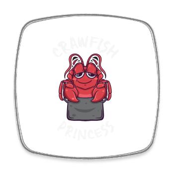 Kawaii Crawfish Princess Funny Cajun Crawfish - Viereckiger Kühlschrankmagnet - Weiß - Vorne